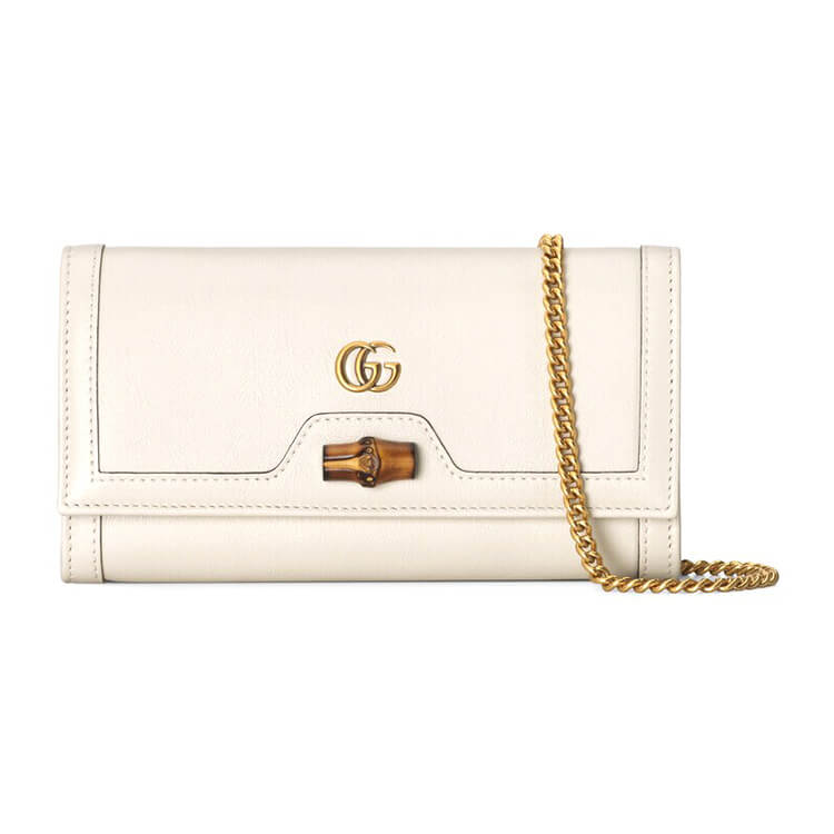 Gucci Diana Chain Wallet With Bamboo