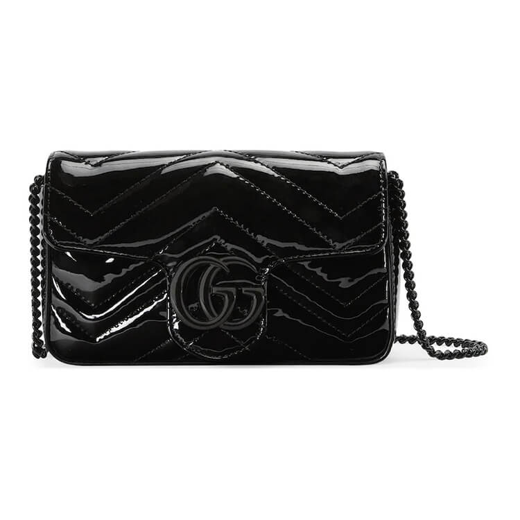 Gucci GG Marmont Patent Super Mini Bag